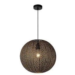 Suspension Lucide Tahar Noir, 1 Lumiere