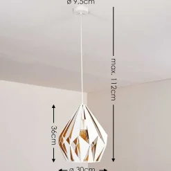 Suspension Marang Blanc, 1 Lumiere
