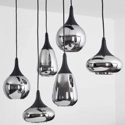 Suspension Maynal Noir, 6 Lumieres