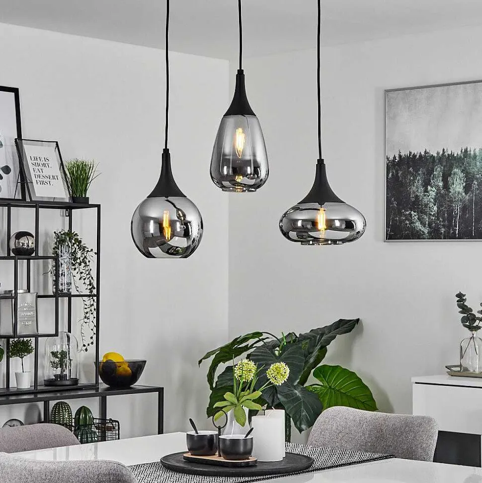 Suspension Maynal Noir, 3 Lumieres