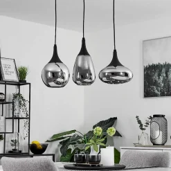 Suspension Maynal Noir, 3 Lumieres
