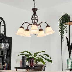 Suspension Mosquerito Rouille, 5 Lumieres
