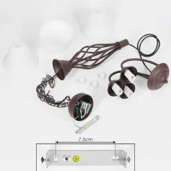 Suspension Mosquerito Rouille, 3 Lumieres