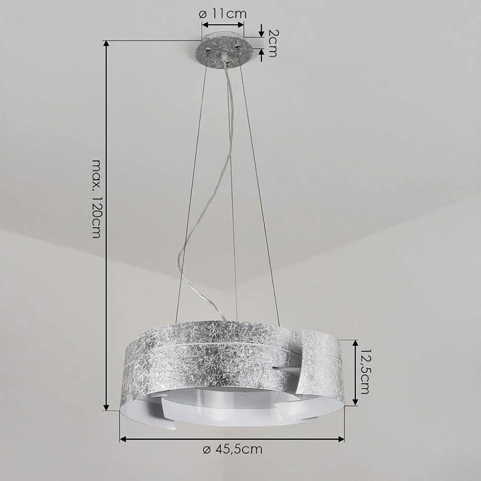 Suspension Novara Argente, 3 Lumieres