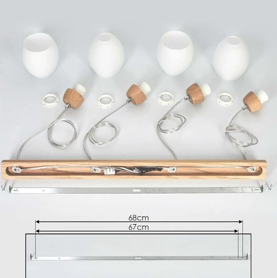 Suspension Ombucta Ecru, 4 Lumieres