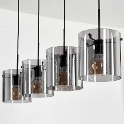Suspension Parane Fume, 4 Lumieres