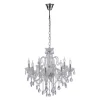 Suspension Paul Neuhaus Gracia Transparent, 8 Lumieres