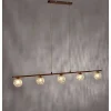 Suspension Paul Neuhaus Greta Rouille, 5 Lumieres