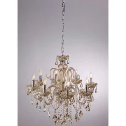 Suspension Paul Neuhaus Gracia Champagne, 8 Lumieres