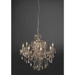 Suspension Paul Neuhaus Gracia Champagne, 8 Lumieres