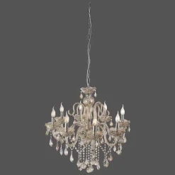 Suspension Paul Neuhaus Gracia Champagne, 8 Lumieres