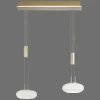 Suspension Paul Neuhaus Q-Etienne Led Laiton, 2 Lumieres, Telecommandes