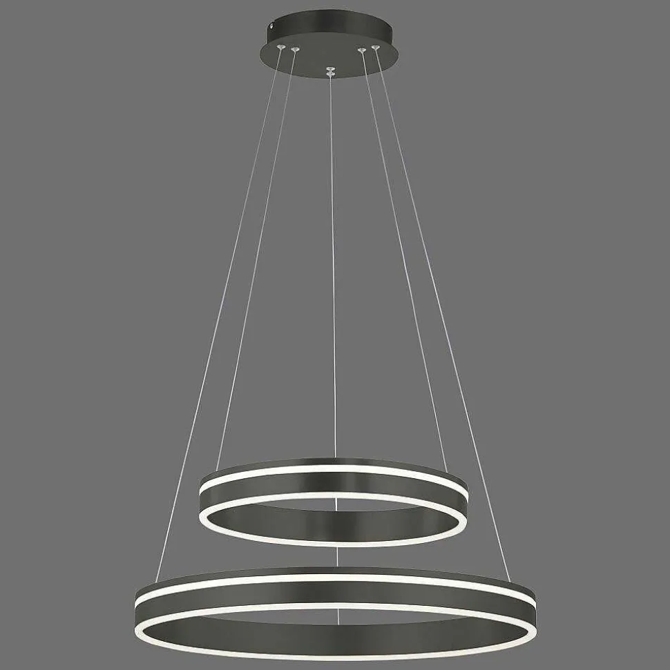 Suspension Paul Neuhaus Q-Vito Led Anthracite, 1 Lumiere, Telecommandes