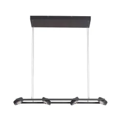 Suspension Paul Neuhaus Q-Mia Led Anthracite, 16 Lumieres, Telecommandes, Changeur De Couleurs