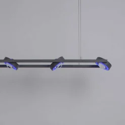 Suspension Paul Neuhaus Q-Mia Led Anthracite, 16 Lumieres, Telecommandes, Changeur De Couleurs