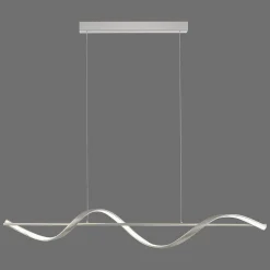 Suspension Paul Neuhaus Qswing Led Argente, 1 Lumiere, Telecommandes