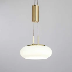 Suspension Paul Neuhaus Q-Etienne Led Laiton, 3 Lumieres, Telecommandes