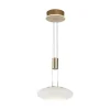 Suspension Paul Neuhaus Q-Etienne Led Laiton, 1 Lumiere, Telecommandes
