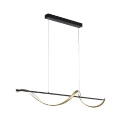 Suspension Paul Neuhaus Q-Swing Led Anthracite, Or, 1 Lumiere, Telecommandes