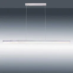 Suspension Paul Neuhaus Q-Tower Led Aluminium, 3 Lumieres, Telecommandes