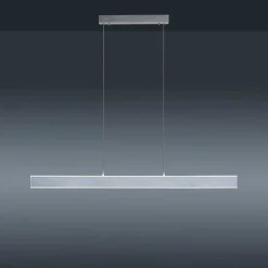 Suspension Paul-Neuhaus Q-Adriana Led Aluminium, 2 Lumieres, Telecommandes