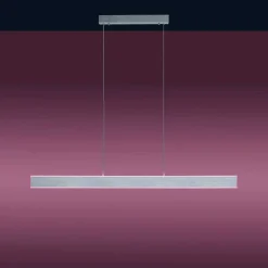 Suspension Paul-Neuhaus Q-Adriana Led Aluminium, 2 Lumieres, Telecommandes