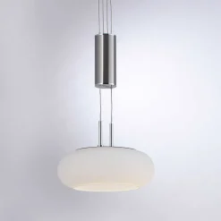Suspension Paul-Neuhaus Q-Etienne Led Acier Brosse, 3 Lumieres, Telecommandes