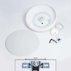Suspension Rhone Led Blanc, 1 Lumiere, Changeur De Couleurs