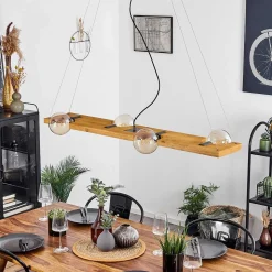 Suspension Santorum Argent Oxyde, Ecru, 4 Lumieres