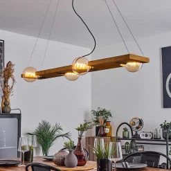 Suspension Santorum Argent Oxyde, Ecru, 4 Lumieres