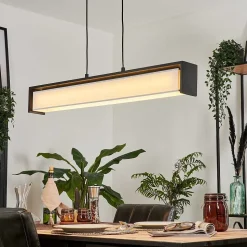Suspension Siders Led Noir, 1 Lumiere, Changeur De Couleurs