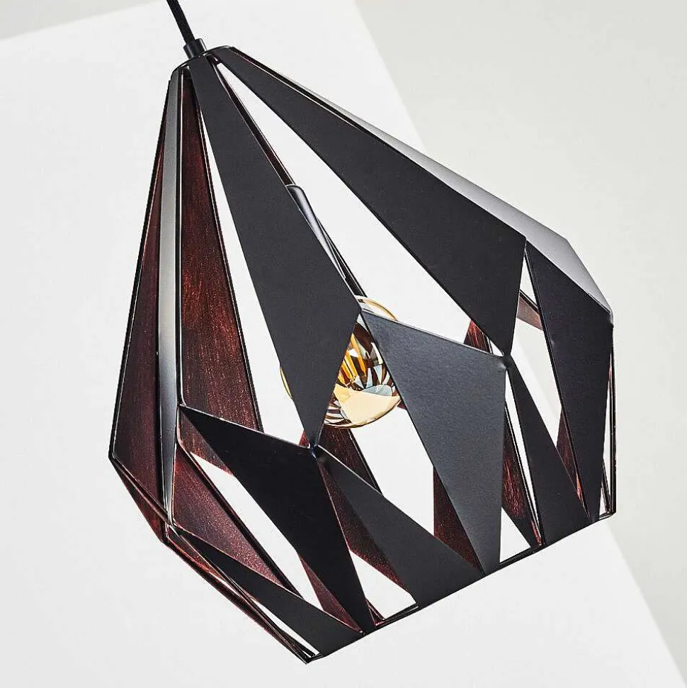 Suspension Situk Cuivre, Noir, 1 Lumiere