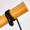 Suspension Taheramo Bois Clair, Noir, 3 Lumieres