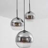 Suspension Verre 20 Cm, 25 Cm, 30Cm Koyoto Clair, Fume, 3 Lumieres