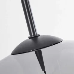Suspension Verre 15 Cm, 20 Cm, 25 Cm, 30Cm Koyoto Chrome, Clair, Fume, 5 Lumieres