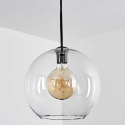 Suspension Verre 30 Cm Koyoto Clair, 1 Lumiere