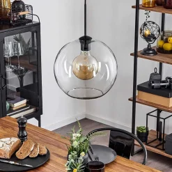 Suspension Verre 30 Cm Koyoto Clair, 1 Lumiere