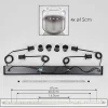 Suspension Verre 15 Cm Lauden Clair, Fume, 4 Lumieres