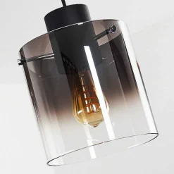 Suspension Wichit Noir, 3 Lumieres