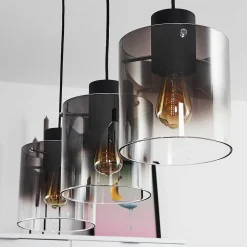 Suspension Wichit Noir, 3 Lumieres