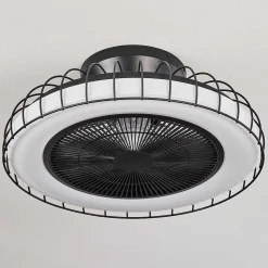 Ventilateur De Plafond Burmeister Led Noir, 1 Lumiere, Telecommandes