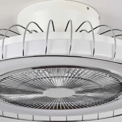 Ventilateur De Plafond Burmeister Led Blanc, 1 Lumiere, Telecommandes
