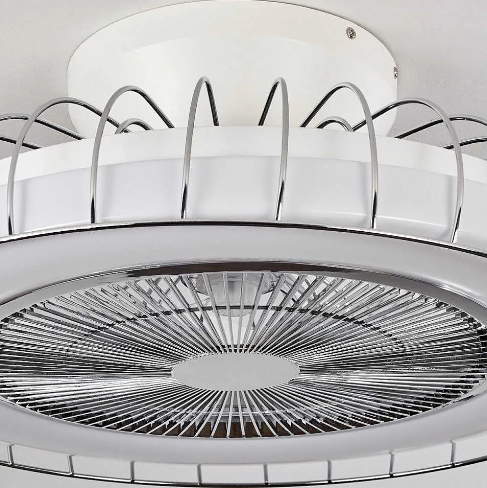 Ventilateur De Plafond Burmeister Led Blanc, 1 Lumiere, Telecommandes