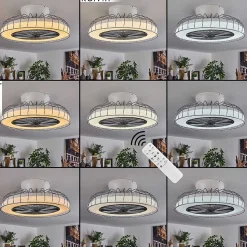Ventilateur De Plafond Burmeister Led Blanc, 1 Lumiere, Telecommandes