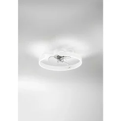 Ventilateur De Plafond Fabas Luce Savoy Led Blanc, 1 Lumiere
