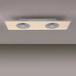 Ventilateur De Plafond Leuchten Direkt Flar-Air Led Blanc, 1 Lumiere, Telecommandes