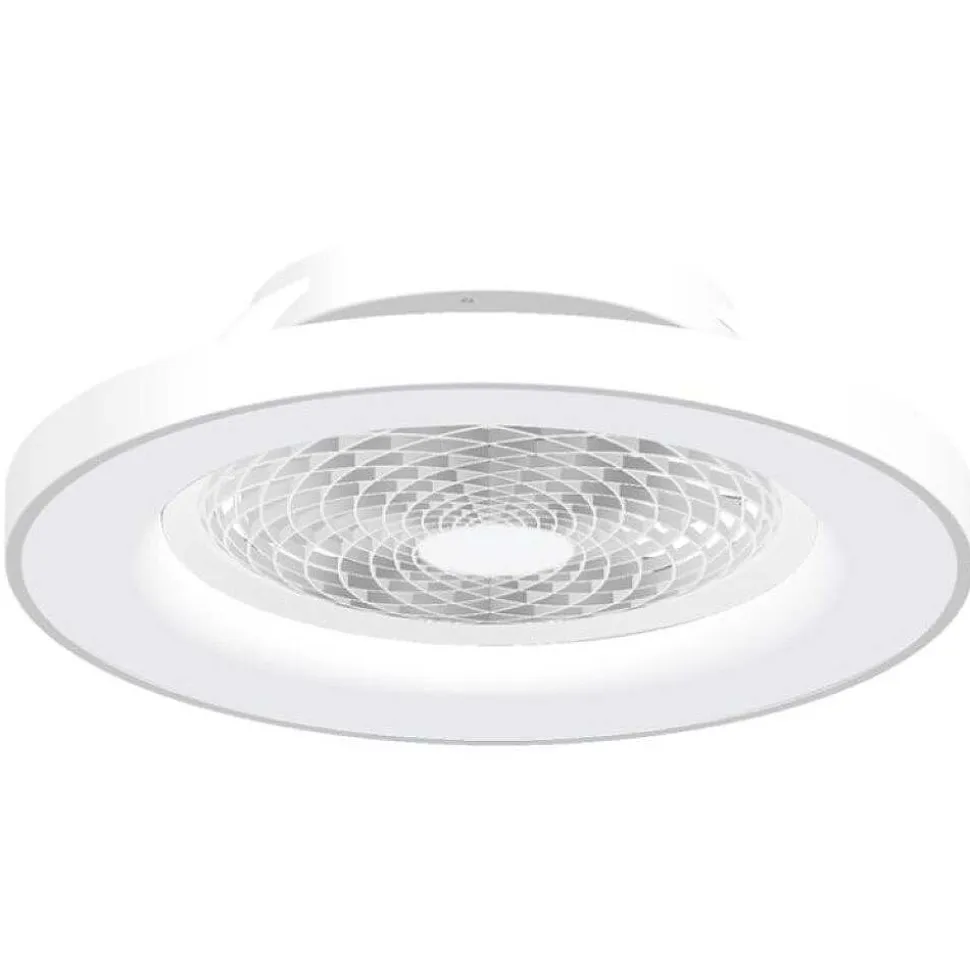 Ventilateur De Plafond Mantra Tibet Led Blanc, 1 Lumiere, Telecommandes