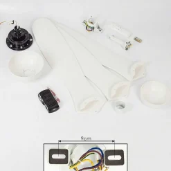 Ventilateur De Plafond Mella Blanc, Telecommandes