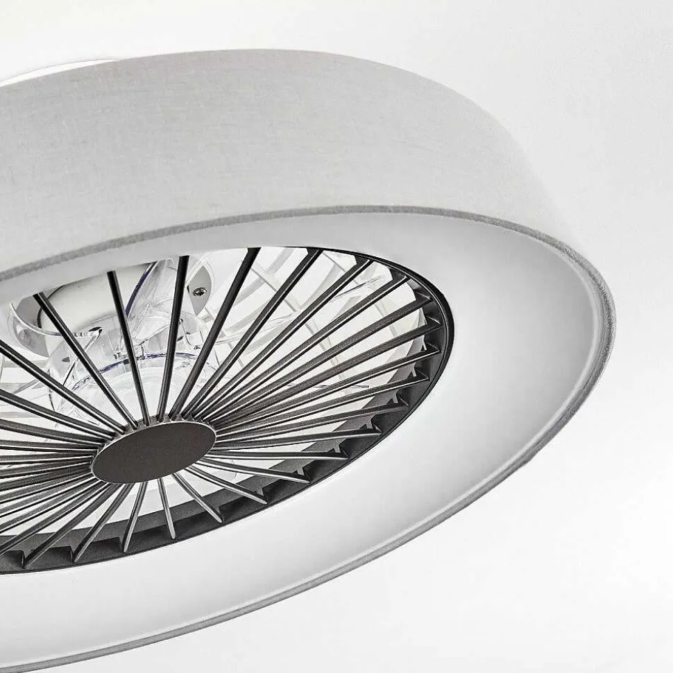 Ventilateur De Plafond Moli Led Gris, Blanc, 1 Lumiere, Telecommandes