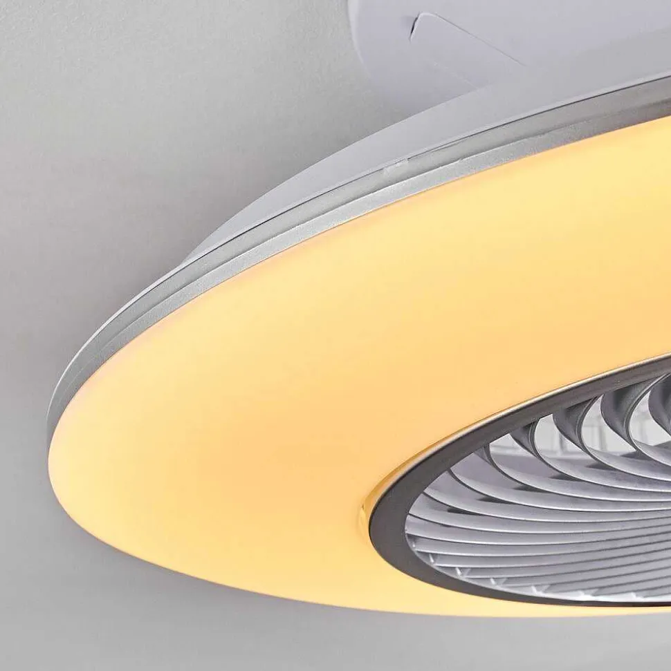 Ventilateur De Plafond Nagoya Led Blanc, 1 Lumiere, Telecommandes
